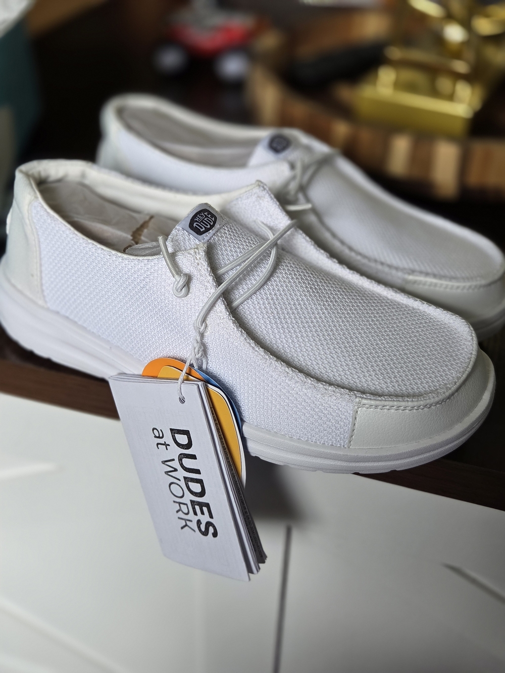 Hey Dude Women's White Slip-On Lightweight Loafers